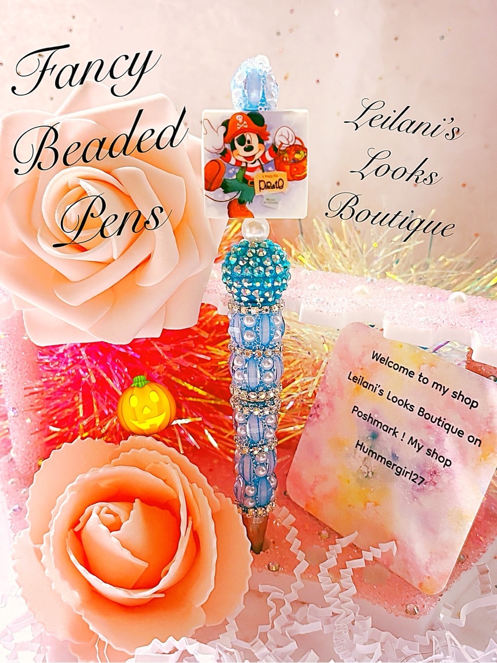 Fancy beaded pen/gifts/halloween/mickey mouse/pirate/